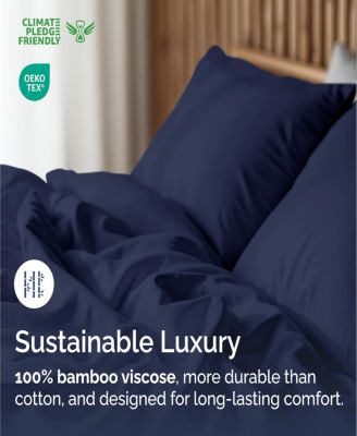 Rayon from Bamboo 4 Piece Deep Pocket Cooling Sheet Set - King - Wheat
