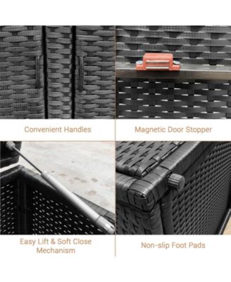 GOUUN 88 Gallon Garden Patio Rattan Storage Container Box