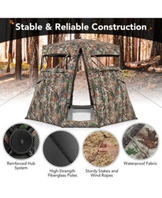 360  One Way See Through Ground Hunting Blind for Deer and Turkey Hunting