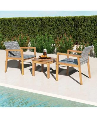 3 Pieces Patio Furniture Set with Chair