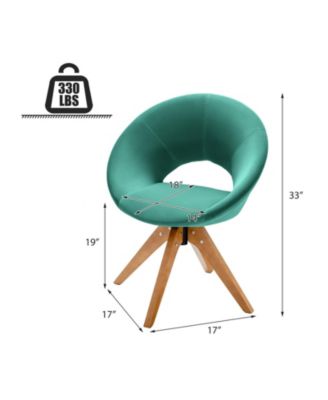 Swivel Accent Chair with Oversized Upholstered Seat for Home Office