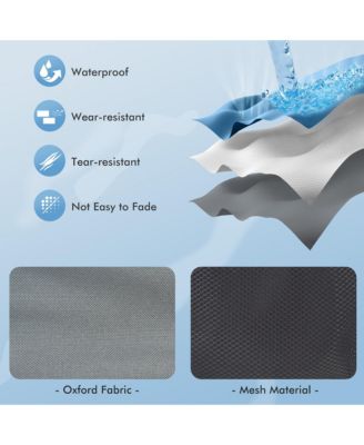 2 Pieces Folding Camping Tables with Large Capacity Storage Sink for Picnic