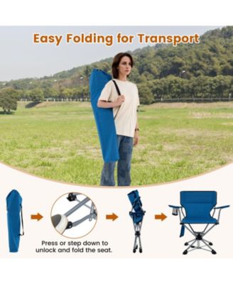 360° Swivel Hunting Chair Portable Foldable Hunting Chair with Mesh Cup Holder and Storage Pockets