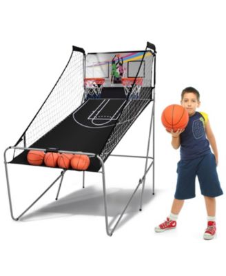 Foldable Double Electronic Basketball Game with 4 Balls Indoor