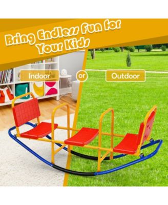 Outdoor Kids Seesaw Swivel Teeter for 3 to 8 Years Old