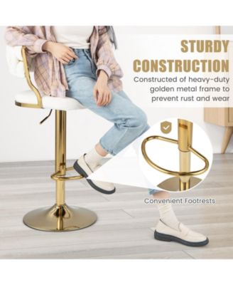 Swivel Barstool with Woven Back Set of 2 for Kitchen Island Cafe