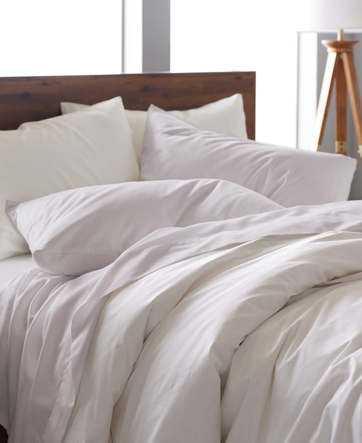 Ella Jayne Percale Cool And Crisp 500 Thread Count 100% Cotton Pillowcase Set, Standard In Lilac