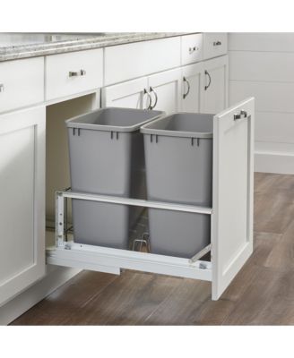 Polymer Replacement 35 qt. Trash Bin, Silver, 2 Pack, RV-35-17-2