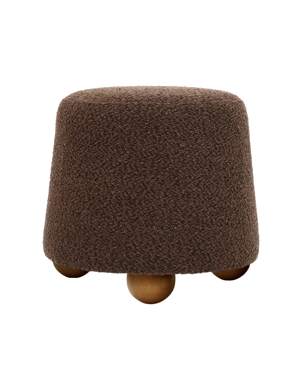 Tov Furniture 1 Piece Boucle Stool In Brown