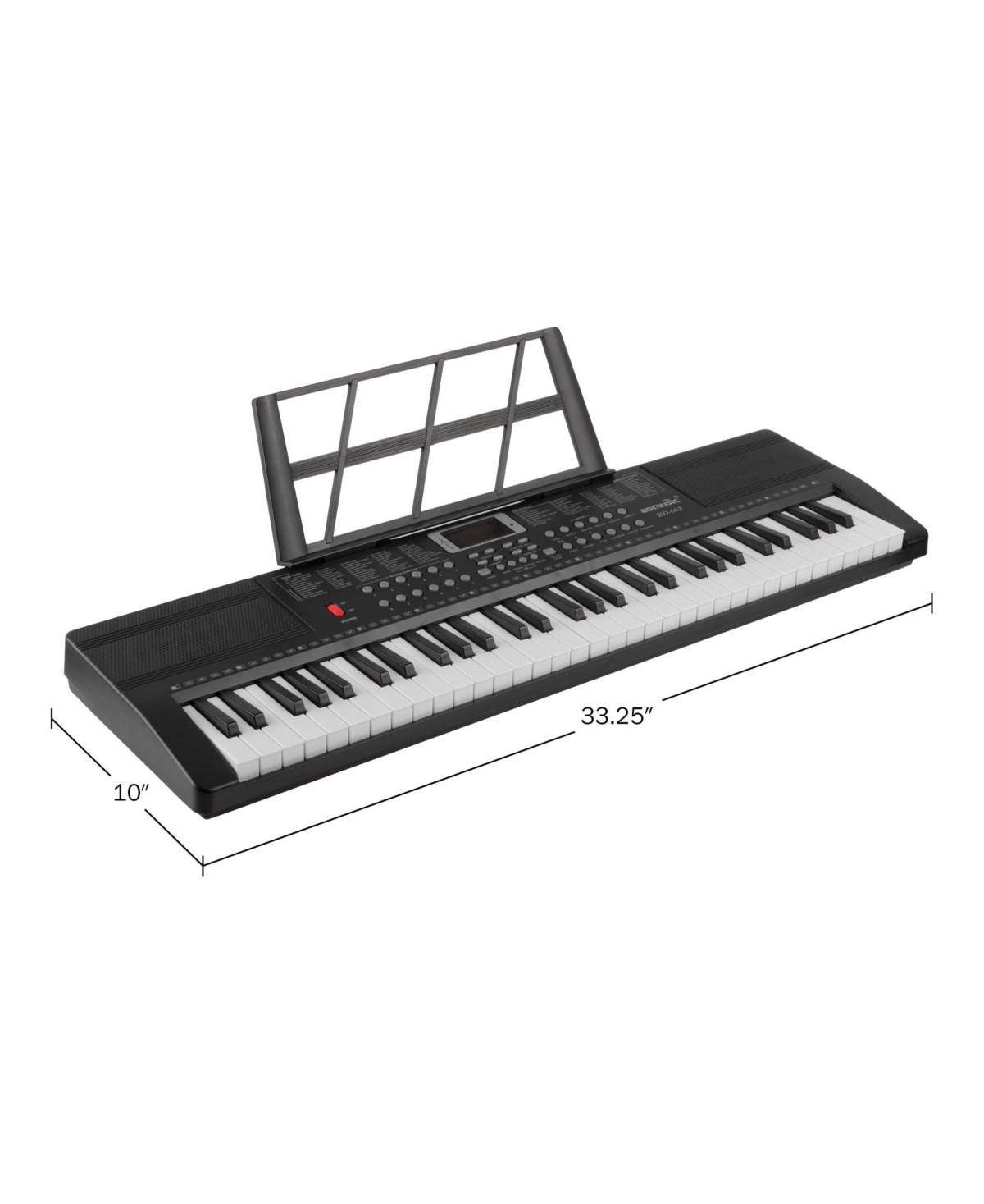 Trademark Global Hey Play Piano Keyboard With Microphone In Black