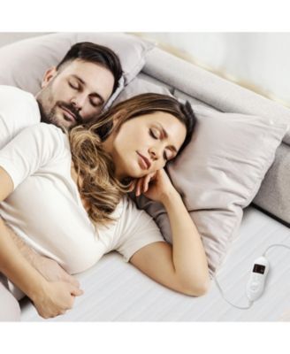 Safe Electric Heated Mattress Pad with 4 Size 8 Temperature 10-Hour Timer-King Size