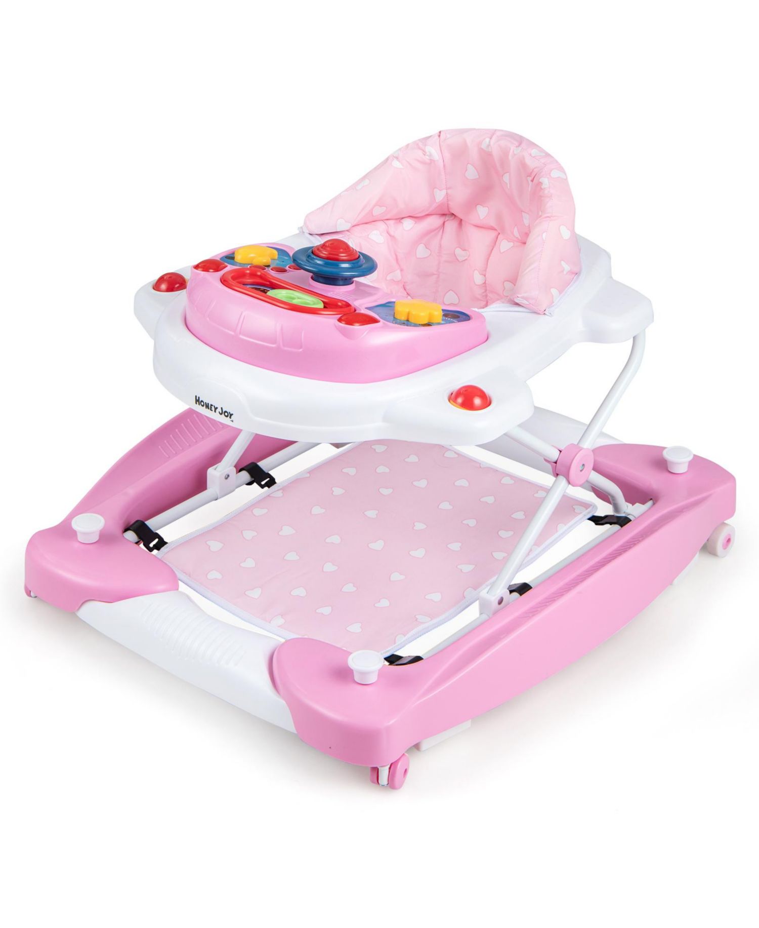 6 in 1 Foldable Baby Walker with Adjustable Height