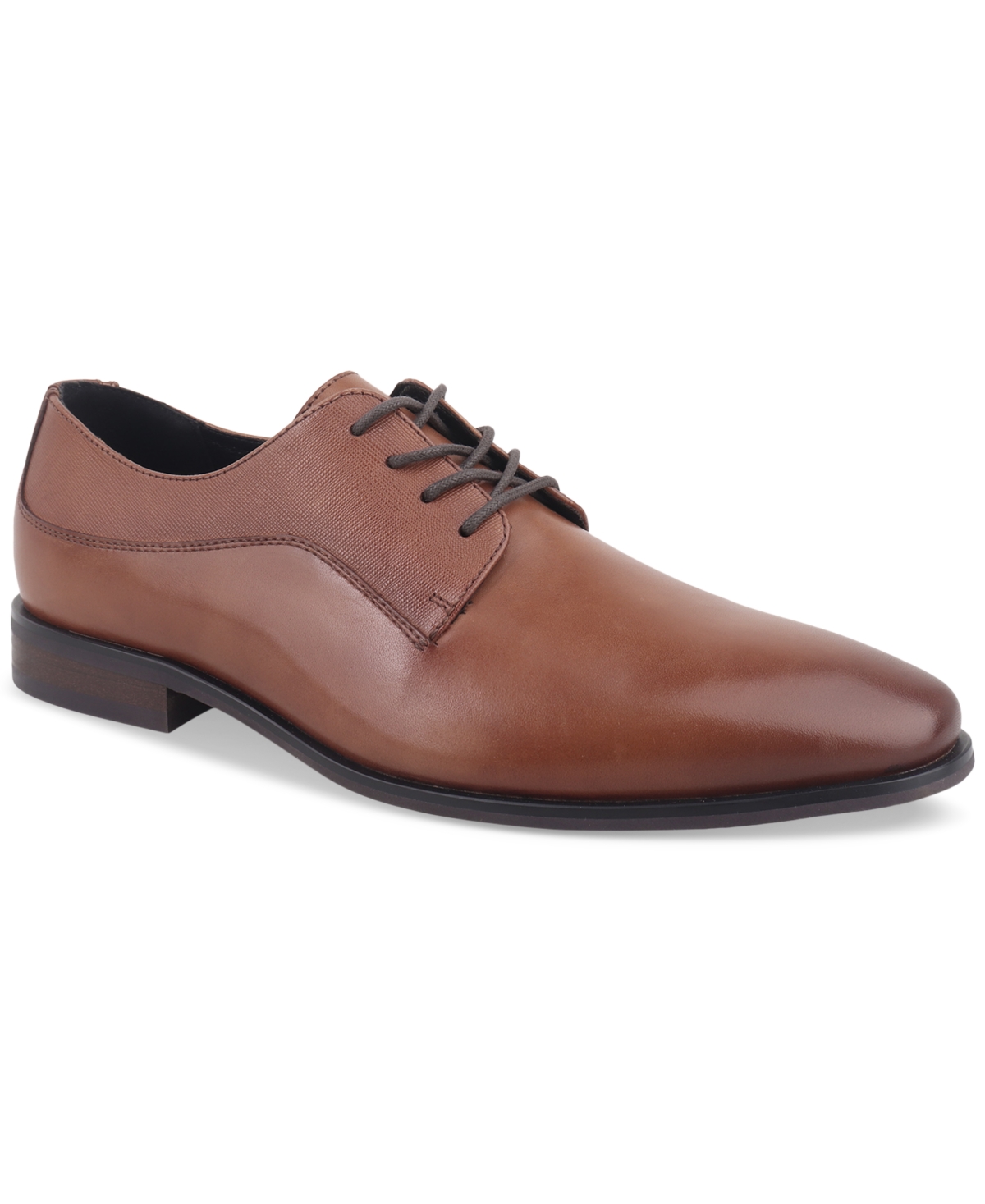 Men's Jefferson Leather Dress Shoes, Exclusively at Macy's - Burnt Copper Leather