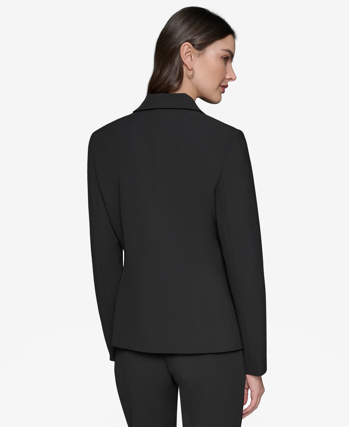 Karl Lagerfeld Women's Notched-lapel Single-button Blazer In Black