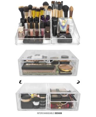 1 Clear Large Stackable Acrylic Drawers - for Organizing Make up, Nail Polish, Hair Accessories, and Beauty Supplies