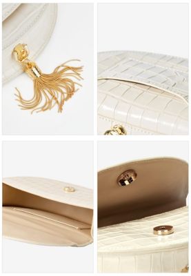 Small Crossbody Leather Classic Handbag Victoria Hyde Half-moon