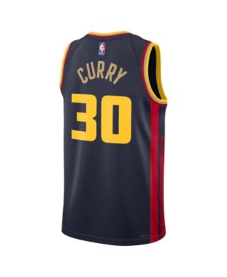 Men's and Women's Navy Stephen Curry Golden State Warriors 2024/25 City Edition Finished Swingman Jersey