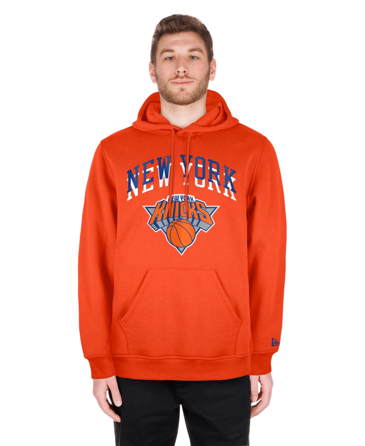 New Era Men'sNew York Knicks 2024/25 City Edition Pullover Hoodie - Orange