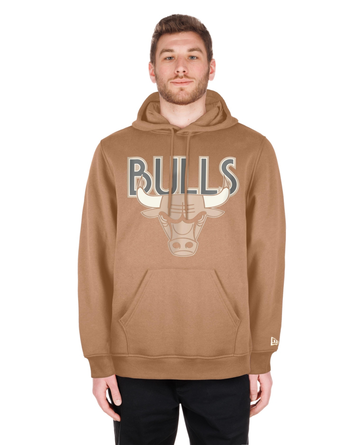 NEW ERA MEN'S TAN CHICAGO BULLS 2024/25 CITY EDITION PULLOVER HOODIE 
