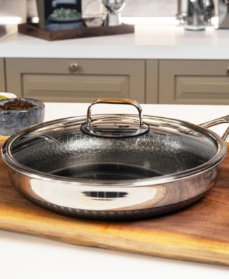DiamondClad 12" Hybrid Nonstick Stainless Steel Frypan with Lid