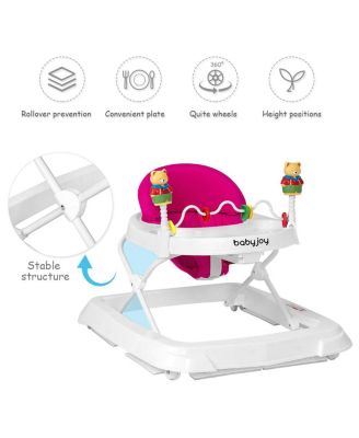 Adjustable Height Removable Folding Portable Baby Walker