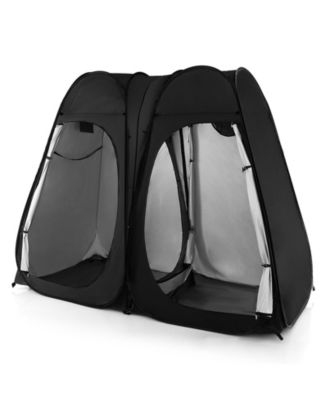 Oversized Pop Up Shower Tent with Window Floor and Storage Pocket