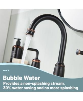 8 Inch Widespread 2-Handle Bathroom Sink Faucet with Drain Assembly