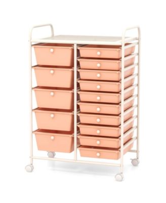 15-Drawer Utility Rolling Organizer Cart Multi-Use Storage
