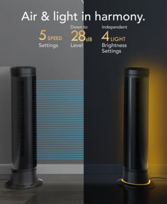 39" Ara Oscillating Tower Fan with Ambient Light and Remote 