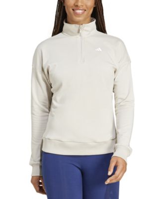 adidas - Women's Essentials Small Logo French Terry Quarter Zip Top