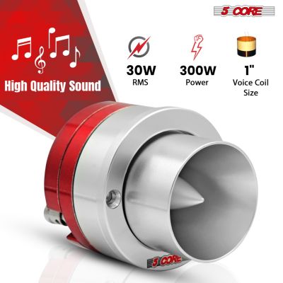 1 Inch High-Performance Neodymium 300W High Compression Bullet Super Tweeters Tweeters 25.4mm Voice Coil
