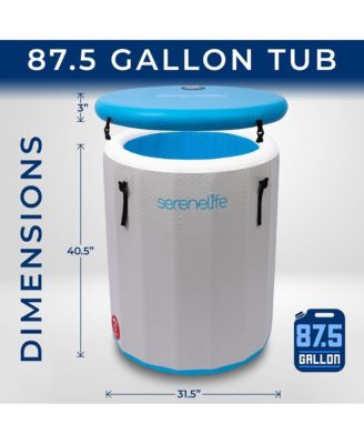 Inflatable Cold Plunge Tub with Lid and Insulated Design, Black