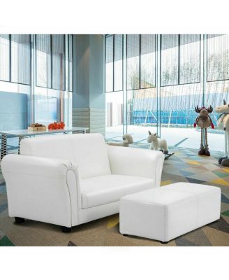 Soft Kids Double Sofa with Ottoman