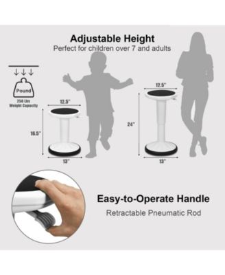 Adjustable Active Learning Stool Sitting Home Office Wobble Chair with Cushion Seat