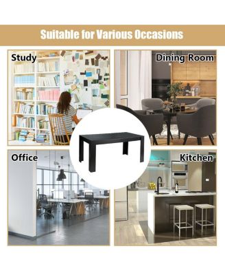 63 Inch Rectangular Modern Dining Kitchen Table for 6 People