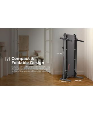 Smart Manual Walking Treadmill with Digital Monitor and 300 LB Weight Capacity — Compact & Foldable, Bluetooth Connection with SunnyFit App