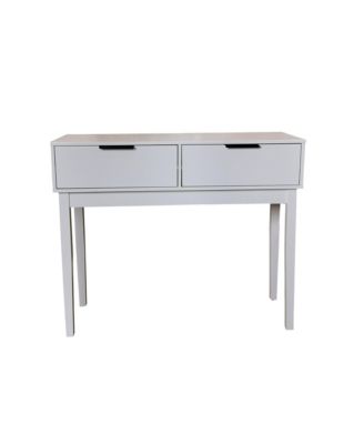 - Atmore White Wood Console Sofa Table with 2 Storage Drawers for Entryway, Hallway, Living Room, Behind Couch