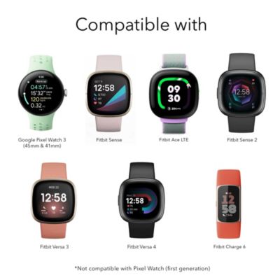 3-in-1 Charging Station Made for Google Pixel, Pixel Buds, Fitbit Charge 5, 6, Versa 3, 4, Sense, Sense 2, Ace LTE & Pixel Watch 3 - NOT Compatible with Pixel Watch - (Black)