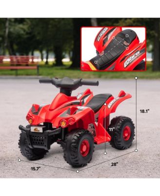 6V Kids ATV 4 Wheeler Quad Car w/ Music for 2-6 Years,