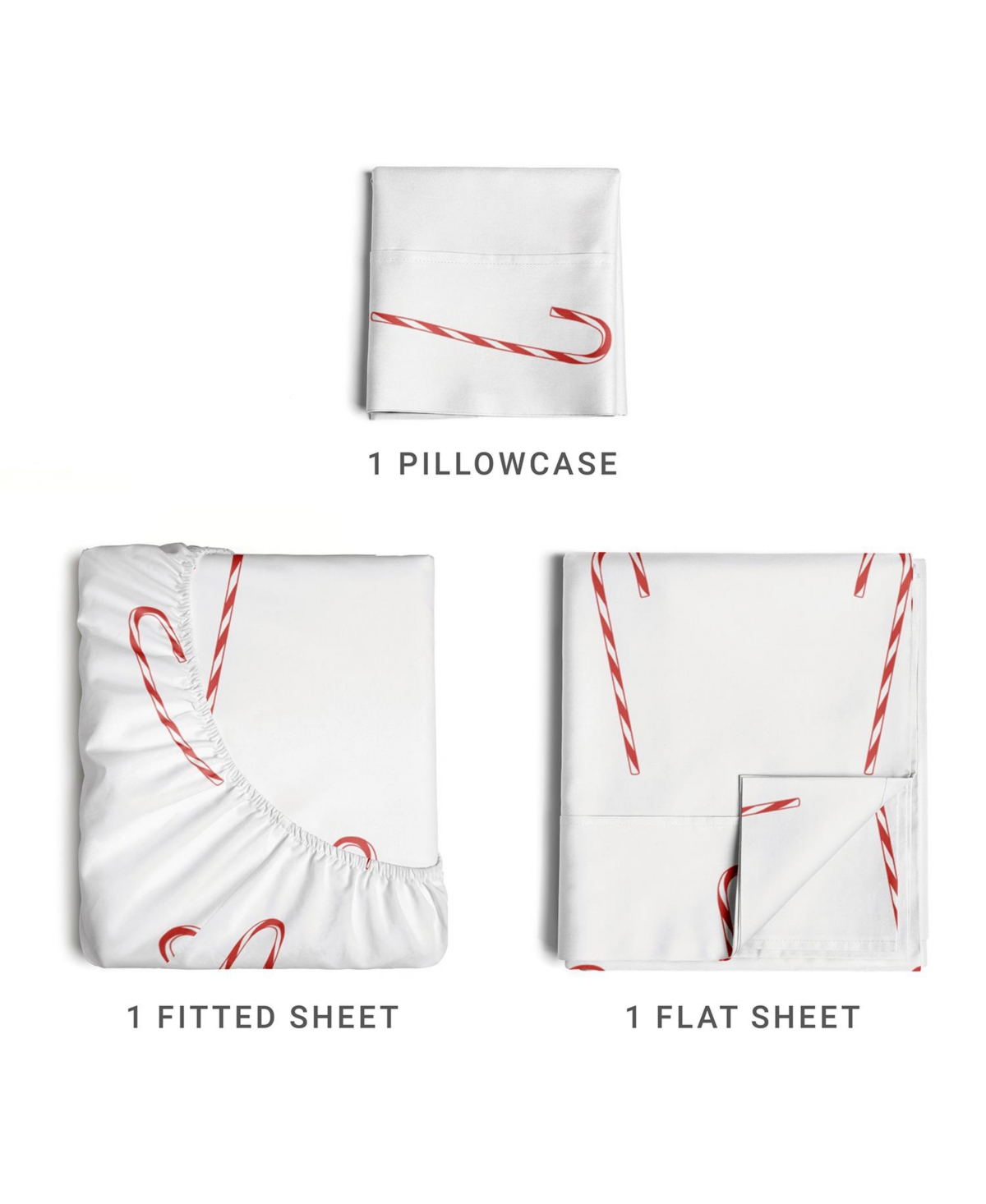 Cgk Unlimited Christmas 4 Piece Microfiber Sheet Set (Twin / - Candy cane