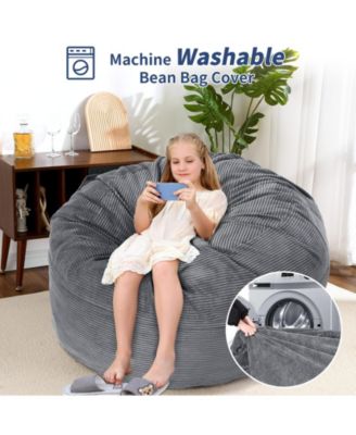 Bean Bag Chair for Adults, Giant Bean Bag Bed, Convertible Bean Bag Chair Bed from