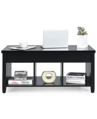 Lift Top Table with Hidden Storage Compartment