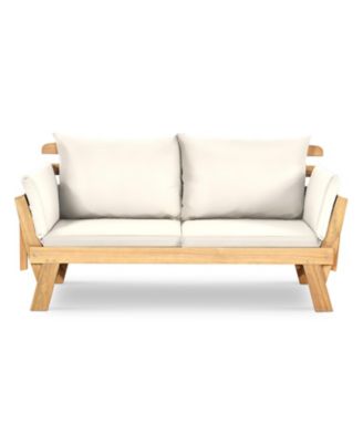 Adjustable Patio Convertible Sofa with Thick Cushion