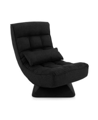 5-Level Adjustable 360° Swivel Floor Chair with Massage Pillow