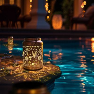 Hummingbird Solar Lantern Outdoor Hanging Waterproof Metal Decor Light Christmas Gifts Yard Patio Porch 2Pack