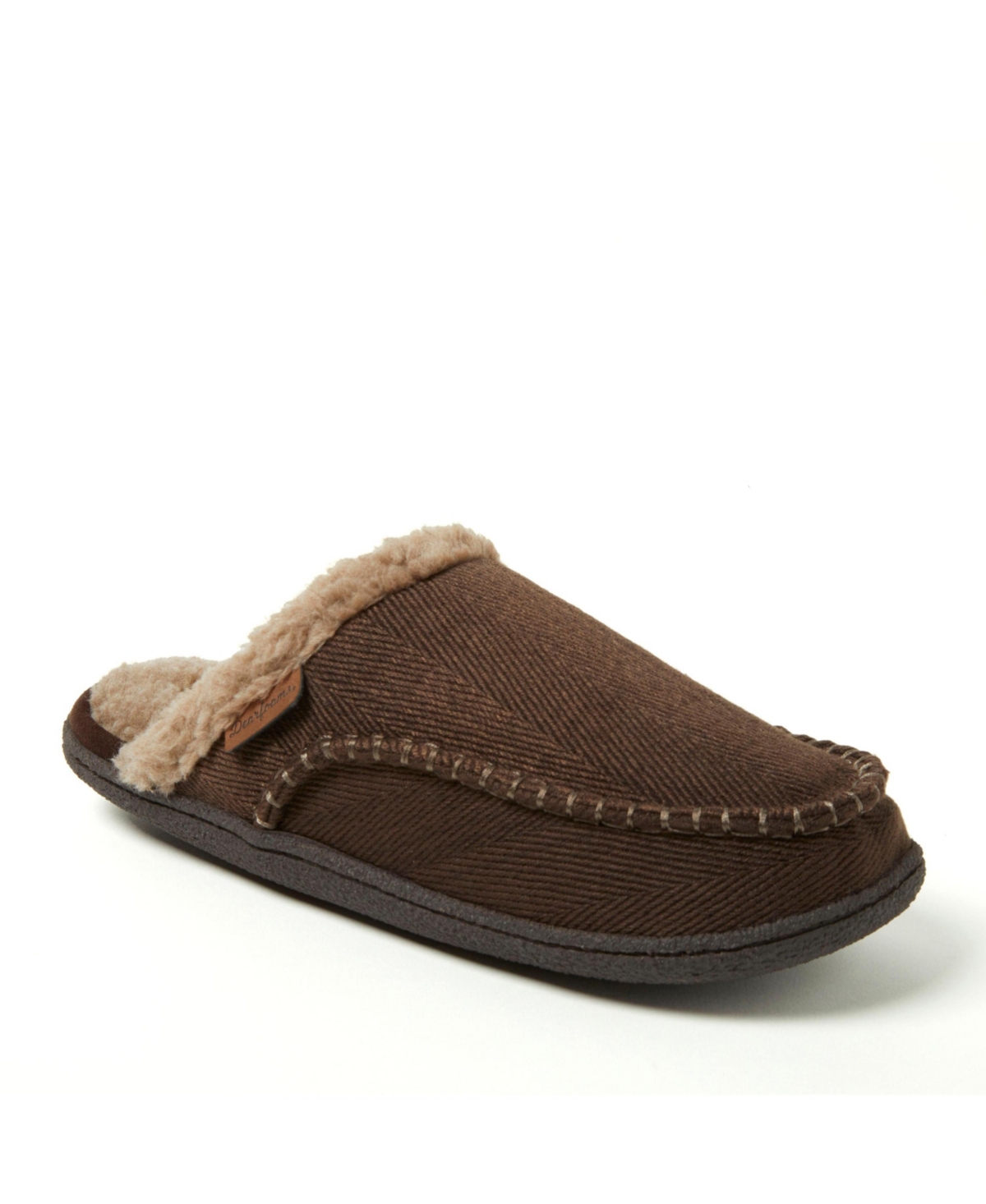 Men's Matthew Moccasin Toe Scuff House Slipper - Coffee