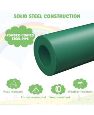 Kids Climbing Dome with Slide and Fabric Cushion for Garden Yard