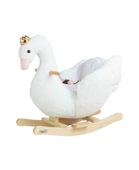 Детская мягкая игрушка Trademark Global Happy Trails Swan Plush Rocking Horse