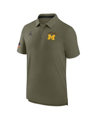 Men's Olive Michigan Wolverines 2024 Military Appreciation Tour Performance Polo
