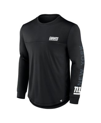 Мужская черная футболка Fanatics New York Giants Blackout с длинным рукавом